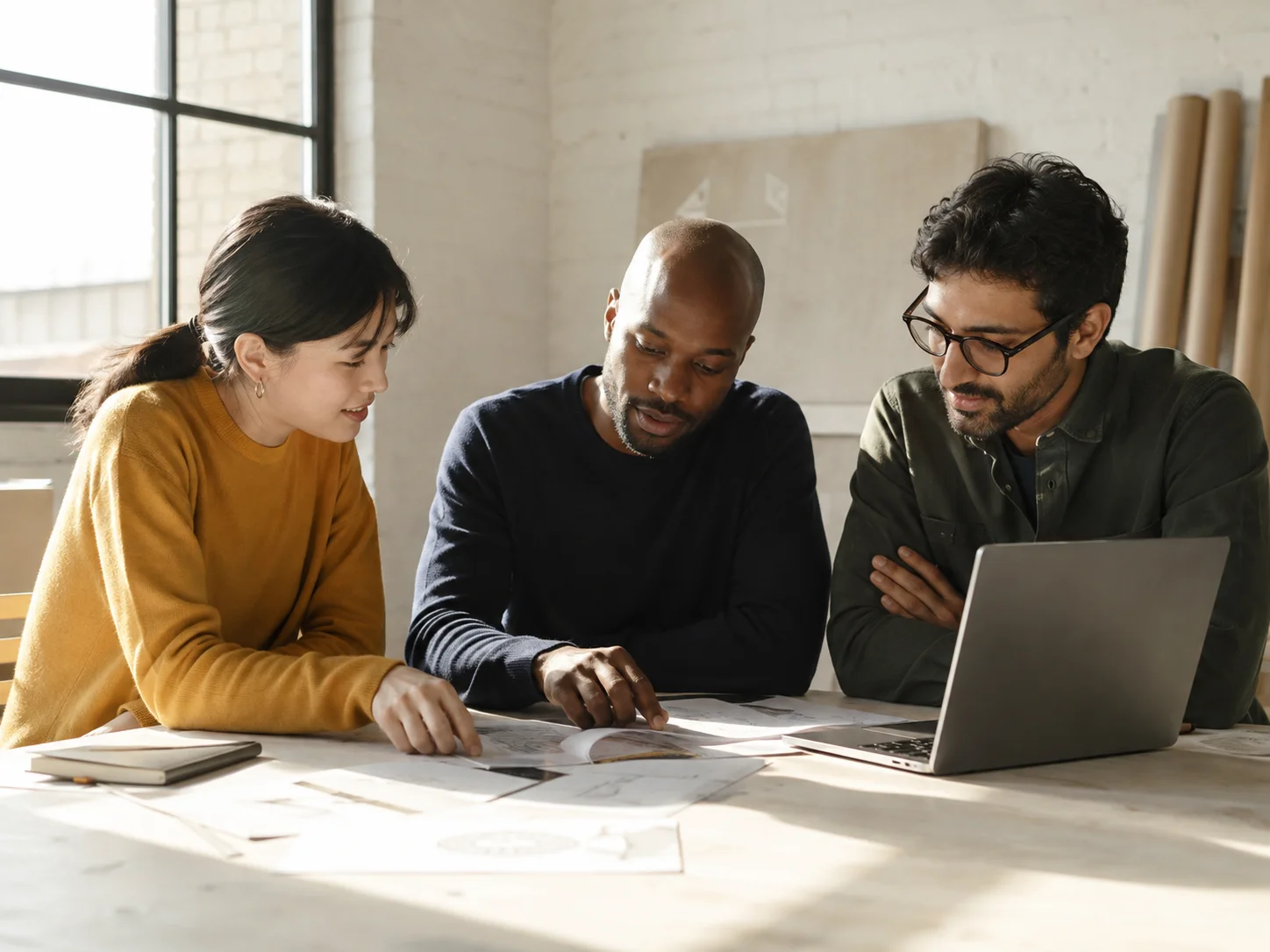 Illustrative scene of collaborative technology planning